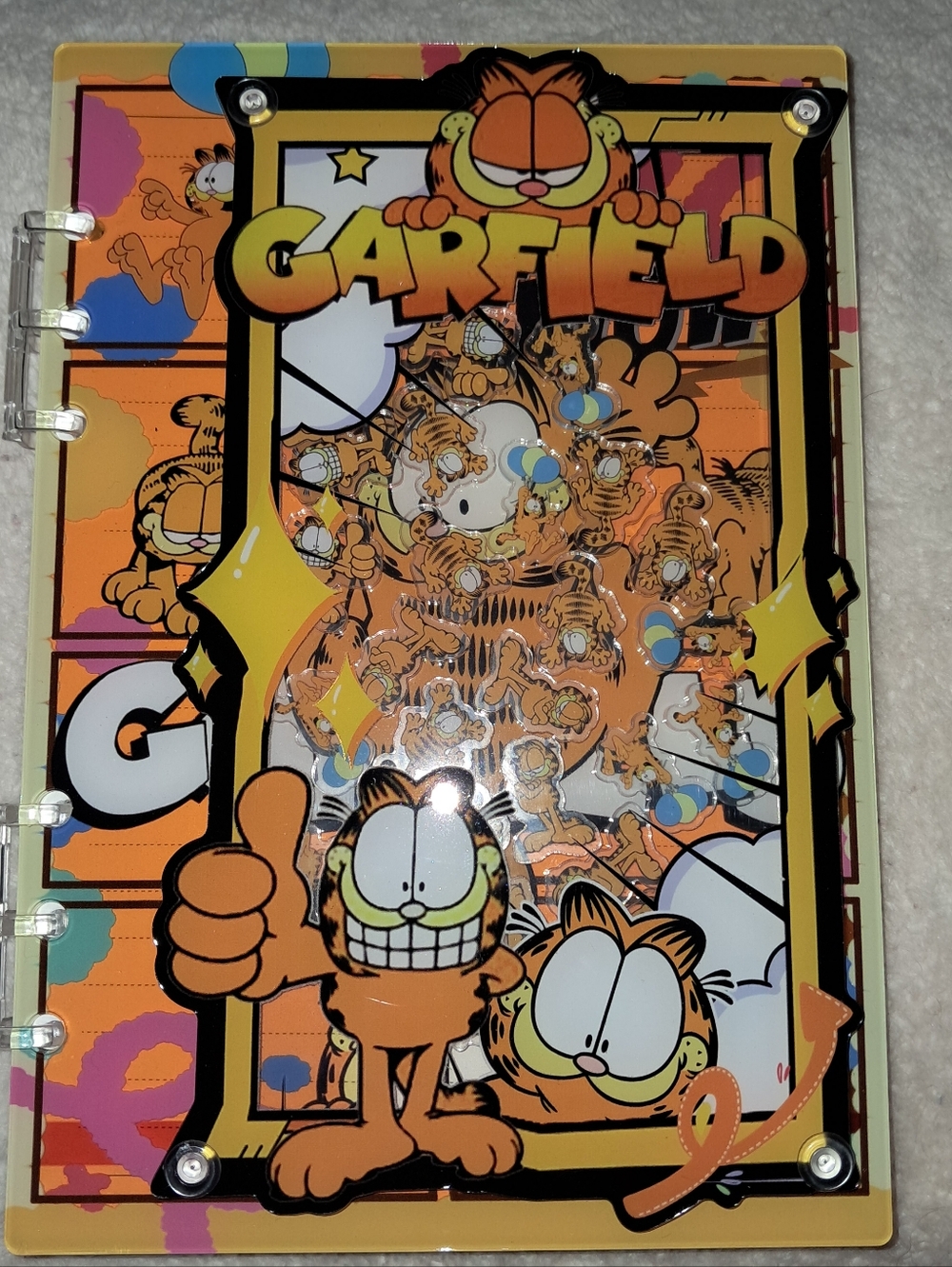 New! Garfield A5 Shaker Notebook With Paper